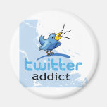 twitter addict fridge magnet