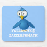 Twitter Follow Me @ Your User Name mousepads