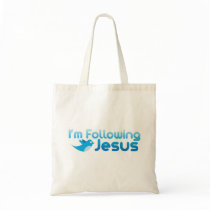 Twitter me I'm Following Jesus Christ Tote Bags