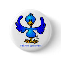Twittering blue Bird buttons