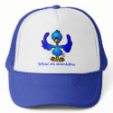 Twittering blue Bird hats