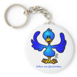 Twittering blue Bird keychains