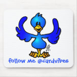 Twittering blue Bird mousepads