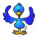 Twittering blue Bird stickers