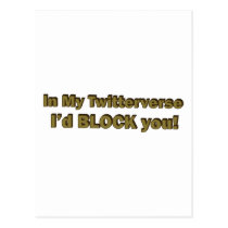 Twitterverse Blocked postcards