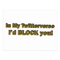 Twitterverse Blocked postcards