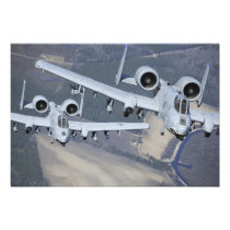 Two A-10C Thunderbolt II aircraft fly in format Art Photo