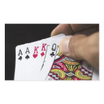 Two Aces, Two Kings and One Queen Rectangular Stickers