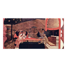 Two Angels And Two Devils Argue Before An Altar To Personalized Photo Card
