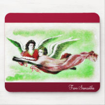 Two anges flying mouse pads
