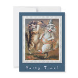 Two Anthropomorphic Cats Customisable Party invitations