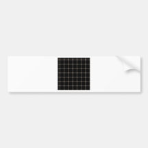 Two Bands Small Square - Almond on Black Bumper Sticker