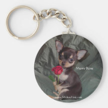 Two Beautiful Roses Key Chains