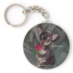 Two Beautiful Roses keychains