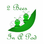 Two Bees In A Pod Ornament photo sculptures
