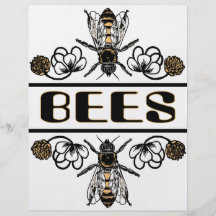 two bees with clover trans1 flyers