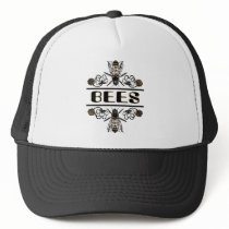 two bees with clover trans1 mesh hats