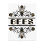 two bees with clover trans1 post card