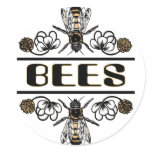 two bees with clover trans1 sticker