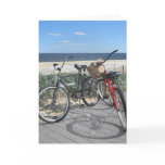Two bikes on boardwalk Jersey Shore cards