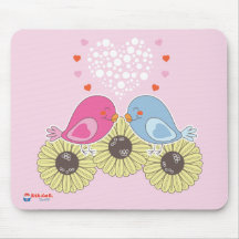 Two Birds in Love Mousepad