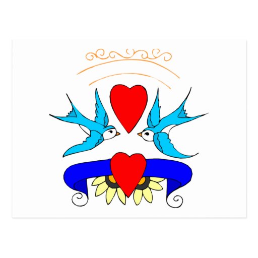 Two Birds In Love Post Card