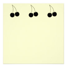 Two Black Cherries. Invitation