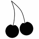 Two Black Cherries. Silhouette. Custom photo sculptures