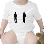 two black cool guys icon baby bodysuit