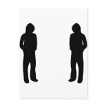 two black cool guys icon postcards