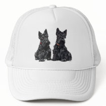 Two Black Scottish Terriers Mesh Hat