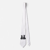 Two Black Scottish Terriers Necktie
