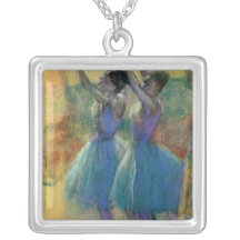 Two Blue Dancers Custom Necklace