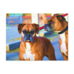 Two Boxers Art postcard