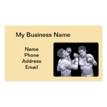 Two Boxers in a Fierce Fight Business Cards