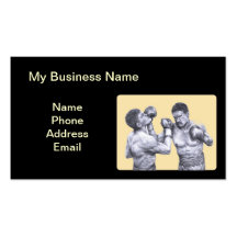 Two Boxers in a Fight Business Cards