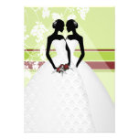 Two Brides In Bridal Gowns Elegant Wedding Invitations