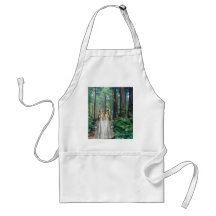 Two Brides in the Forest Aprons