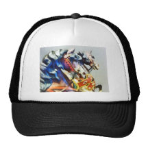 Two Carousel Horses Closeup Hats