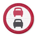 Two Cars Distressed Traffic Sign Magnet