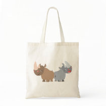 Two Cartoon Rhinos Bag