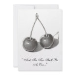 TWO CHERRIES: PENCIL: WEDDING INVITATION