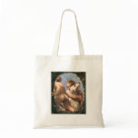 Two Cherubs, One with a Dog Tote Bag