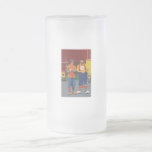 Two clowns cartooned bright colours mugs