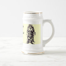 Two clowns funny beer mug