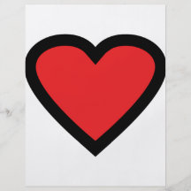 two coloured heart icon flyers