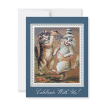 Two Confetti-Tossing Cats Party