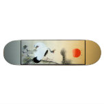 Two Cranes and a Tortoise Print Skateboard