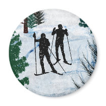 Two Cross Country Skiers