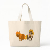 Two Cute Cartoon Ponies custom Bag